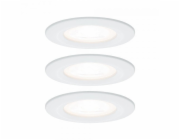 Paulmann NOVA LED DIM zapuštěné svítidlo pevná sada 3xGU10 6,5W 460lm 78mm 2700K IP44 230V bílá matná