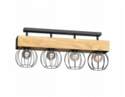 Luminex Stropní svítidlo Menton 1639 4x15W E27 černé/dřevěné
