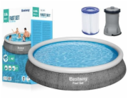 Bestway Nafukovací bazén Fast Set, modrý, 7340 l, 396 x 84 cm