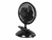 Stolní ventilátor 6"/15cm s klipem 25W 2v1 černý