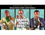 Rockstar Games Grand Theft Auto V: Premium Online Edition a balíček karet Megalodon Shark pro Xbox One, digitální edice