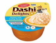 INABA Dashi Delights Kuře s hřebenem ve vývaru - kočičí pamlsky - 70g