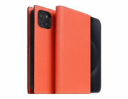 SLG Design pouzdro D8 Neon Full Grain Leather Diary pro iPhone 15 Plus - Coral