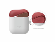 Elago Airpods Silicone Duo Hang Case - NightGlow/Italian Rose, Coral Blue