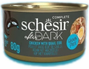 SCHESIR After Dark Kuřecí řízek s křepelčím vejcem ve vývaru - mokré krmivo pro kočky - 80g
