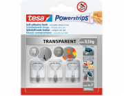 Háček na šaty Tesa Powerstrips, 3 ks, průhledný