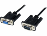 StarTech.com 1m Black DB9 RS232 Serial Null Modem Cable F/M - DB9 Male to Female - 9 pin Null Modem Cable - 1x DB9 (M), 1x DB9 (F), Black - Null modem kabel - DB-9 (F) do DB-9 (M) - 1 m - černá - pro 