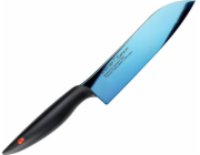 Kasumi KASUMI Nůž Santoku kovaný Titanium délka 18 cm, modrý