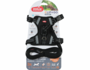 ZOLUX Sada postroje pro psy + vodítko CLIP&GO XS černá