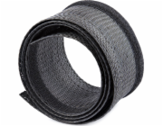 StarTech.com 10ft (3m) Cable Management Sleeve, Trimmable Heavy Duty Cable Wrap, 1.2" (3cm) Dia Polyester Mesh Computer Cable Manager/Protector/Concealer - Black Cord Organizer/Hider, Floor Cable Cove