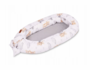 Sensillo Kokonový mušelínový plyšový šedý 80x45