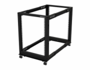 StarTech.com 15U 19" Open Frame Server Rack, 4 Post Adjustable Depth 22-40" Mobile, Free Standing Rolling Network/Computer Equipment Data Rack, Dell PowerEdge, HP ProLiant ThinkServer - Adjustable Ser