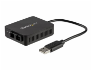 Startech USB to Fiber Optic Converter, 100Mbps, USB 2.0 to Fiber Network Adapter, 100BASE-FX SC Female Duplex Multimode Fiber/MMF Compatible, 2Km, Compact USB to Fiber LAN Adapter - USB to LAN Adapter