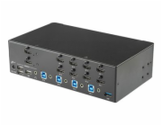 Startech StarTech.com 4-Port Dual Monitor HDMI KVM Switch with Audio & USB 3.0 hub - 4K 30Hz - 4 PC Mac Computer KVM Switch Box for HDMI Display (SV431DHD4KU) - Přepínač KVM / audio / USB - 4 x KVM / 