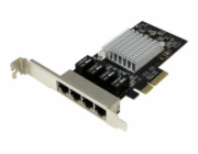 StarTech.com 4 Port PCIe Network Card - RJ45 Port - Intel i350 Chipset - Ethernet Server / Desktop Network Card - Dual Gigabit NIC Card (ST4000SPEXI) - Síťový adaptér - PCIe x4 nízký profil - 1GbE - 1