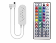 WG - Chytrý LED pásek WG1, 5 metrů, ovladač + aplikace + Tuya, IP 65, se síťovým adaptérem