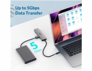 Acer 5IN1 Type- C dongle,HDMI,USB3.0,USB-C,100W PD,Dark Silver