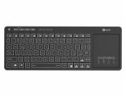 C-TECH Klávesnice WLTK-03, Bezdrátová, Touchpad, černá
