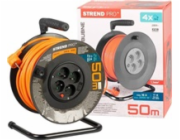 Strend Pro DG-FB04 buben 50m plast 4xzas. 3x1,5mm oranžová (213059)