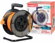 Strend Pro DG-FB04 buben 25m plast 4xzas. 3x1,5mm oranžová (213053)