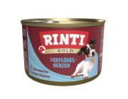 RINTI Gold Poultry hearts - vlhké krmivo pro psy - 185g