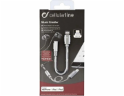 CellularLine Music Enabler z konektora Lightning na 3,5 mm jack, MFI certifikácia, sivý