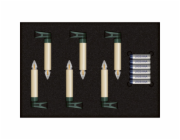 Krinner Superlight Bavaria Mini Flame 6 pcs. Set Ivory