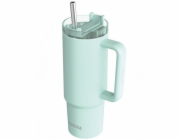 Quokka Stream - Termohrnek z nerezové oceli 950ml s brčkem (tyrkysový)