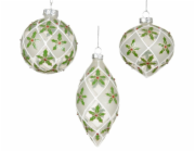 Vánoční hračka na stromeček, 8 cm, sklo