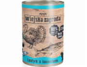 WIEJSKA ZAGRODA Turkey with salmon - mokré krmivo pro kočky - 400g