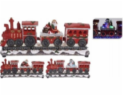 LED vánoční vláček, motiv Santa Claus, 39 cm