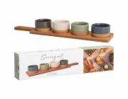 Sada misek na pochutiny servírovací s prkénkem 4 ks KO-210001100