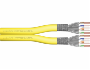 Digitus Professional Cat.7a S/FTP Verlegekabel Duplex, B2ca (gelb, 500 Meter Trommel)