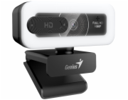 GENIUS FaceCam Light/ 2M 1080P/ LED světlo/ kryt soukromí/ USB-C/ USB/ UVC/ mikrofon/ černá