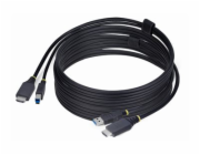StarTech 10ft (3m) HDMI and USB 5Gbps KVM Cable - Kabel klávesnice / videa / myši (KVM) - HDMI, USB typ A (M) do HDMI, USB Type B (M) - 3 m - podpora 4K60Hz, podpora HDR10 - cerná