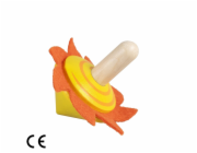 Detoa Dřevěná káča s plstí Sluníčko