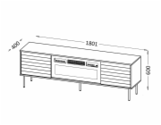 Cama CORTINA 5903815011108 televizní stolek/nábytek k multimediálnímu vybavení