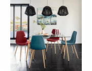 Jídelní židle Atmosphera Roka modro/bílohnědá, 51x44x85,5 cm