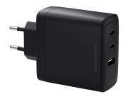 dbramante1928 re-charge - Síťový adaptér - 100 Watt - 3 výstupní konektory (2 x USB-C, USB) - černá