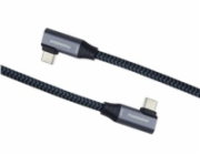 PremiumCord USB-C 2x zahnutý kabel, 2m