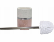 Douceur d`Interieur Toaletní kartáč do interiéru s keramickým držákem, růžový, 9,5 x 38 cm