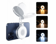 Telesin LED lampa + magnetické zrcadlo, telefon, chytrý telefon, fotografie, selfie, vlog, / C03