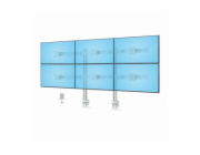 Startech Six-Monitor Desk Mount w/ Crossbar, Up To 32" Screens/17.6lb - Montážní sada - pro 6 LCD displeju - Sloupec, dvojitý - plast, ocel - bílá - velikost obrazovky: 17"-32" - upevnitelné na stul