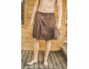 Zástěra do sauny NAMU TEKSTILE, 50 x 55 cm, hnědá