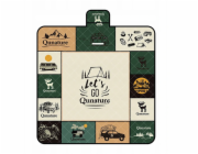 Retoo Pikniková podložka Qunature nepromokavá turistická deka 2 x 2 m - vícebarevná