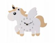 Home Styling Collection Nástěnné hodiny z MDF jednorožce, 30 x 24 cm