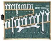 Rockforce Sada 25 otevřených klíčů. (6-32 mm) + 1 plochý klíč 36x41 mm na plátně