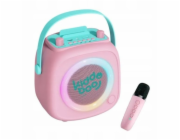 Atmosphera Reproduktor s mikrofonem 2v1 Karaoke sada pro děti Kidooboo Kidsvoice / Kb23028pnk růžová