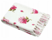 Lumarko Bavlněný přehoz s květinovým vzorem, 125 x 150 cm