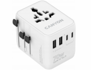 CANYON Travel Adapter OnTour 20 EU/UK/US/AUS 70W  White